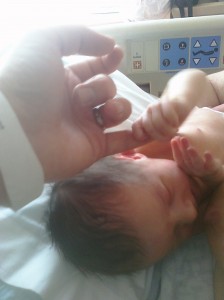 Dad Hand, Baby Head