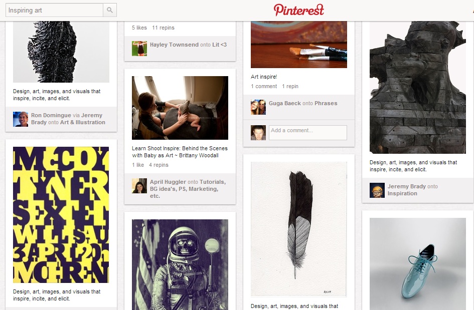 Pinterest Stream for Inspiring Art